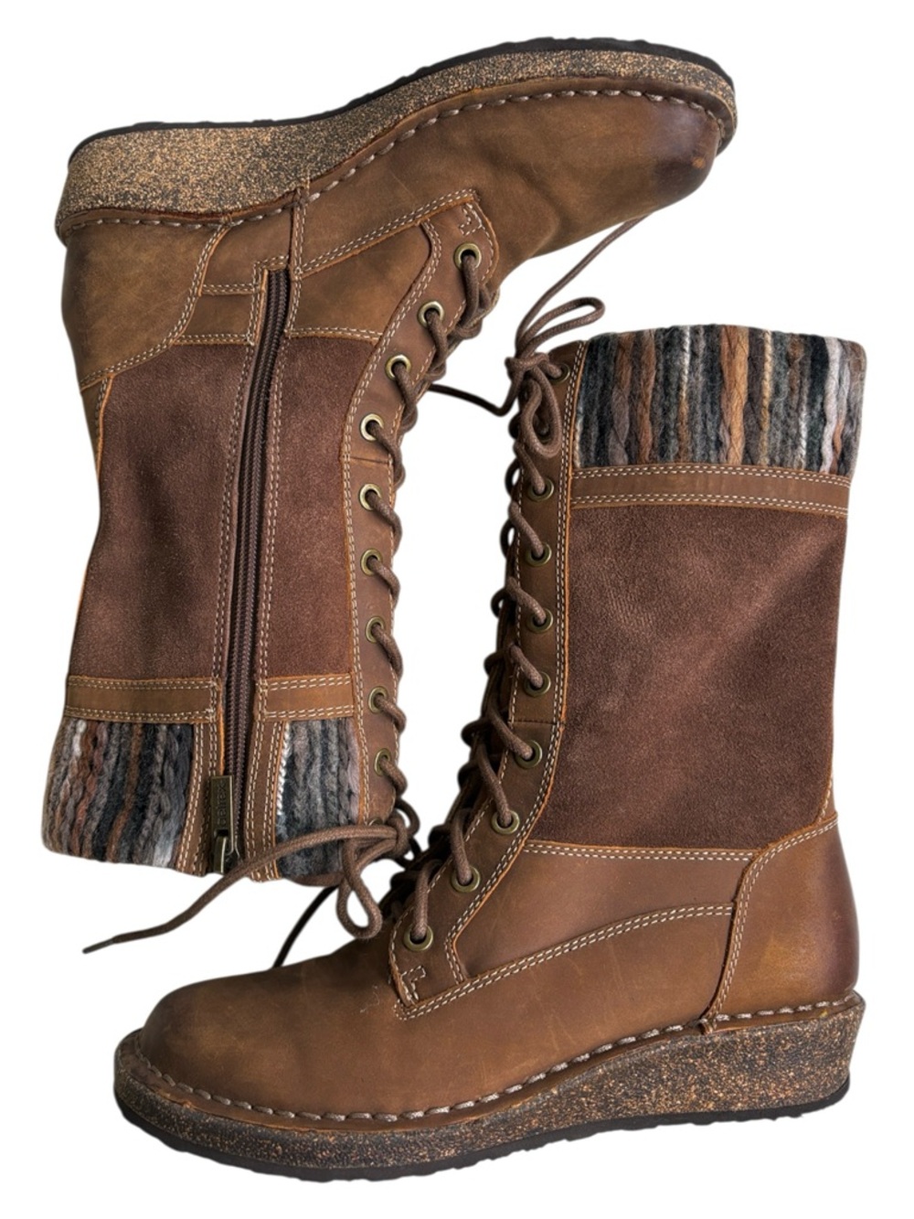 EUC Aetrex Leather Elsa Boots Brown Size 7 Retail $180.00